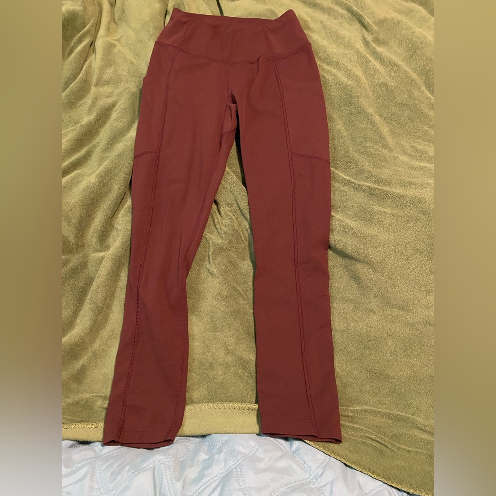 Burgundy Athletic Leggings
